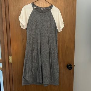 Gap T-shirt dress. Grey and cream size small